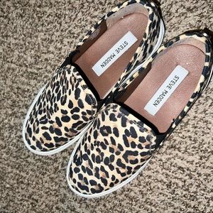 Leopard print Steve Madden slip on shoes
